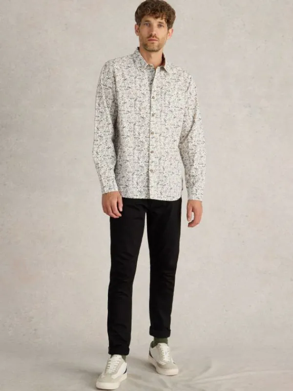 Bike Printed Shirt in NATURAL MULTI<White Stuff Sale