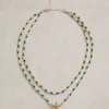 Birch Multi Layer Necklace in GREEN MULTI<White Stuff Clearance