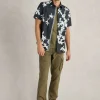Blossom SS Printed Shirt in NAVY PRINT<White Stuff Clearance