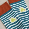 Boat Stripe Ankle Sock in TEAL MULTI<White Stuff Discount