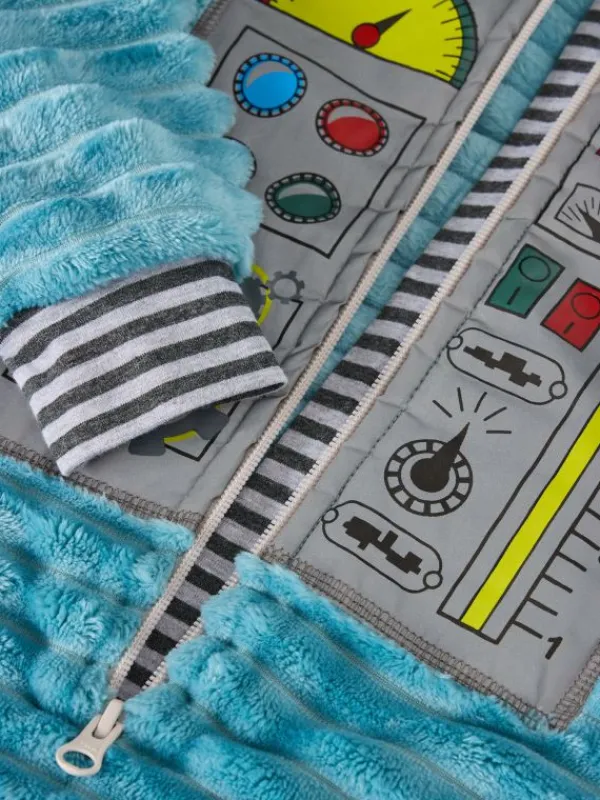 Boys Robot Onesie in LIGHT BLUE<White Stuff Outlet