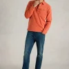 Brampton Collared Sweat in DARK ORANGE<White Stuff Clearance