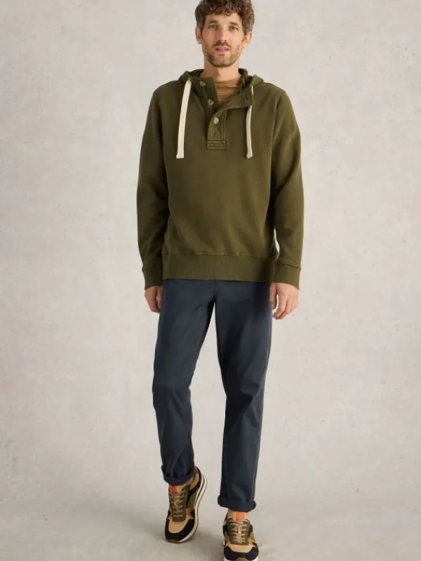 Brampton Overhead Hoodie in KHAKI GREEN<White Stuff Best