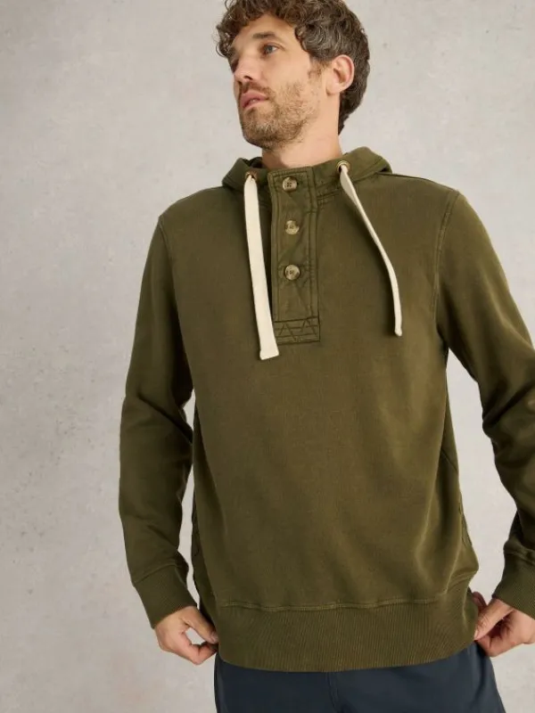 Brampton Overhead Hoodie in KHAKI GREEN<White Stuff Best