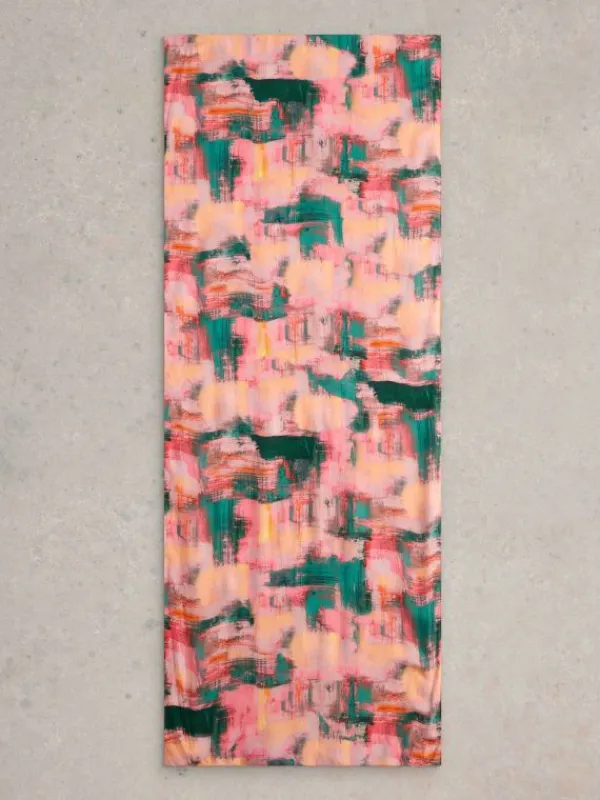 Brush Print Scarf in PINK MULTI<White Stuff Online