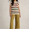 CALLIE STRIPE TANK in IVORY MULTI<White Stuff Best