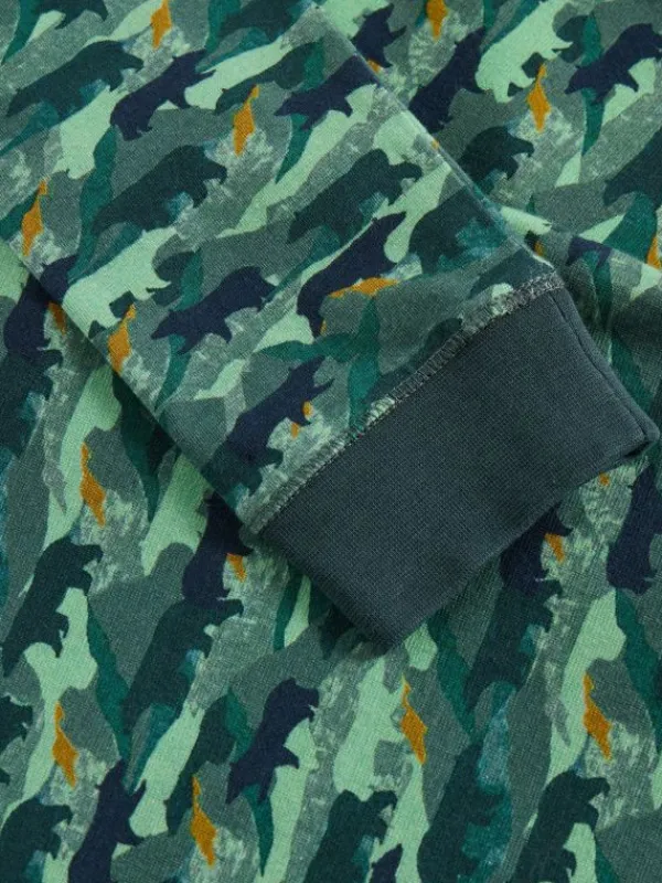 Camo Bear PJ Set in GREEN PRINT<White Stuff Hot