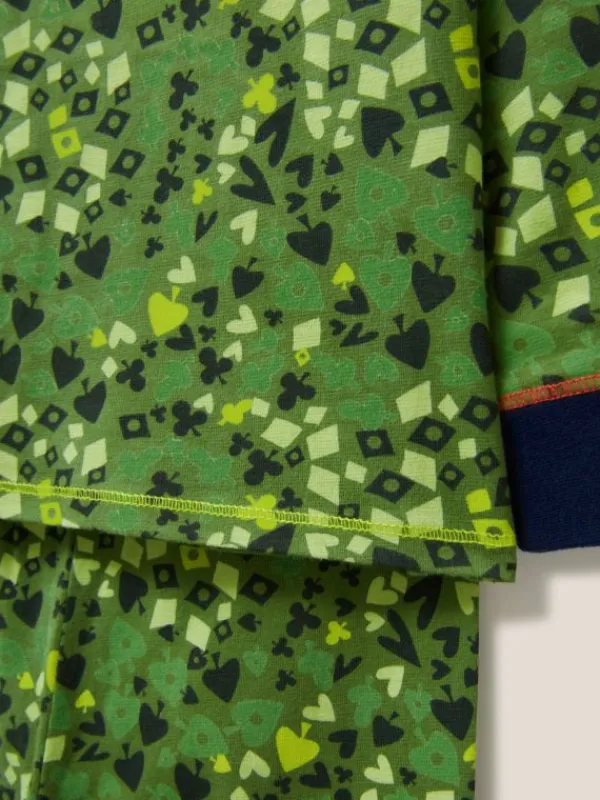 Camo Printed PJ Set in GREEN PRINT<White Stuff Discount