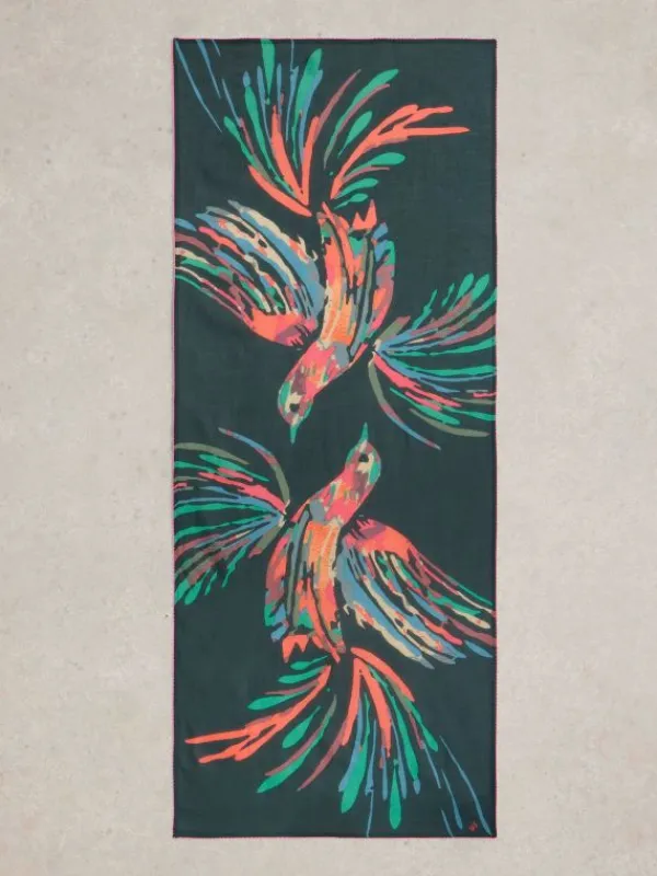 Canyon Bird Scarf in GREEN MULTI<White Stuff Hot
