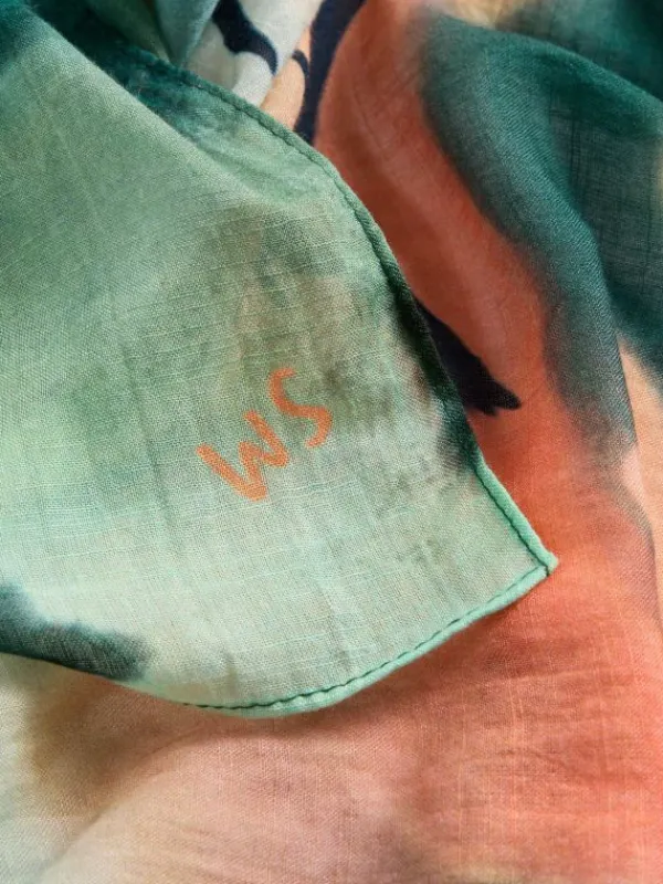 Canyon Sunrise Scarf in GREEN MULTI<White Stuff Best