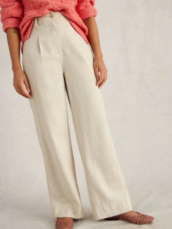 Carlie Tweedy Cargo Trouser in LIGHT NATURAL<White Stuff New
