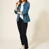 Carrie Denim Cotton Jacket in MID DENIM<White Stuff Hot