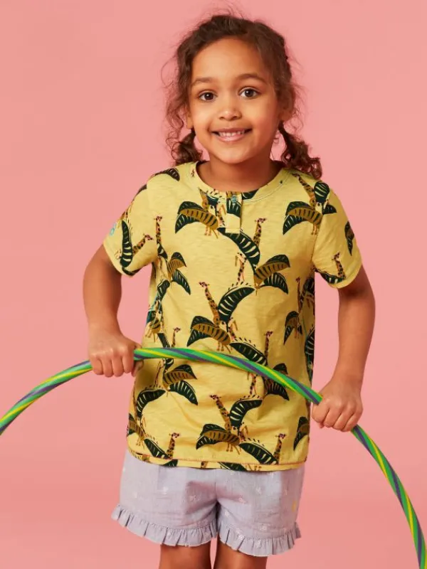 Casey Printed SS T Shirt in YELLOW MULTI<White Stuff Hot