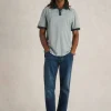 Cassette Tape Printed Polo in TEAL PRINT<White Stuff Discount