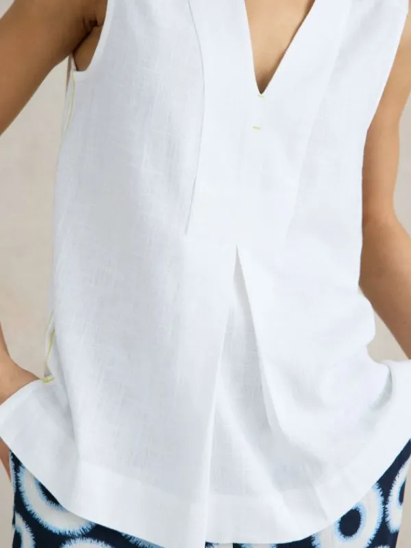 CELIA JERSEY MIX SHIRT in BRILLIANT WHITE<White Stuff New