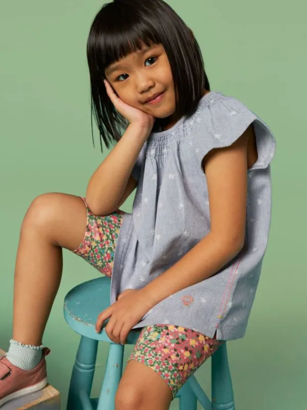 Chambray Frill top in CHAMBRAY BLUE<White Stuff Hot