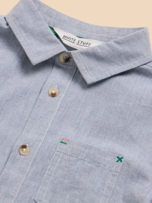 Chambray SS Shirt in CHAMBRAY BLUE<White Stuff Best