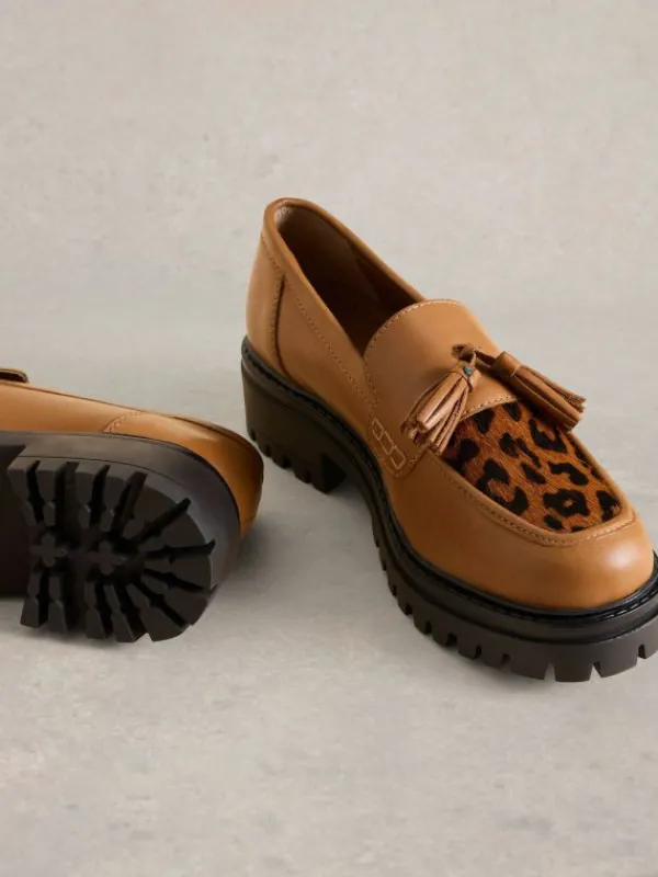 Charlie Chunky Loafer in TAN MULTI<White Stuff Clearance