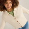 CHATERLY COLLAR CARDI in NATURAL WHITE<White Stuff Online