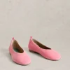 Cheri Leather Ballerina Pump in MID PINK<White Stuff Online