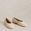 Cheri Leather Ballerina Pump in LIGHT NATURAL<White Stuff Sale