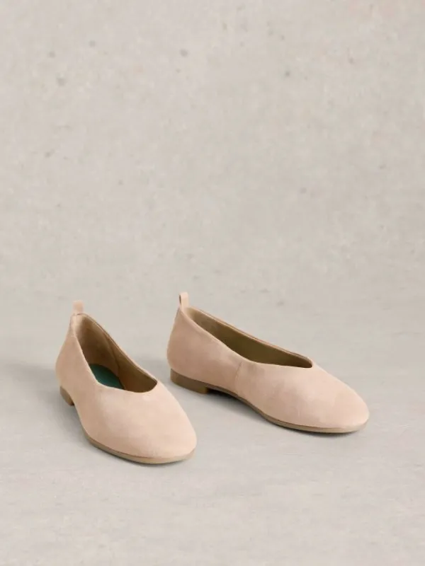 Cheri Leather Ballerina Pump in LIGHT NATURAL<White Stuff Sale