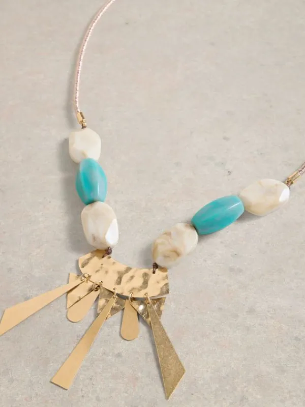Cherry Multi Bead Necklace in NATURAL MULTI<White Stuff Fashion