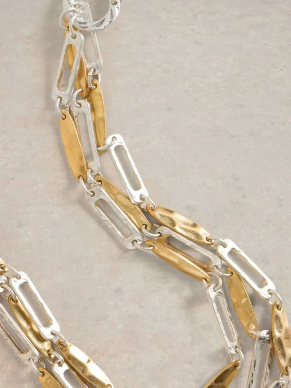 Chestnut Multi Layer Necklace in MIXED METALLIC<White Stuff Fashion