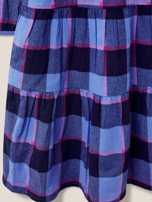 Chloe Check Dress in BLUE MULTI<White Stuff New