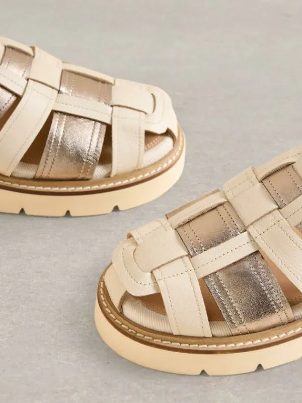 Chunky Fisherman Sandal in SILVER TONE METALLIC<White Stuff New