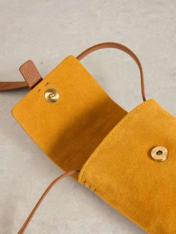 Clara Buckle Leather Phone Bag in DEEP YELLOW<White Stuff Discount