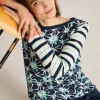 CLARA CREW NECK TSHIRT in IVORY MULTI<White Stuff Clearance