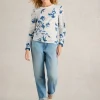 CLARA CREW NECK TSHIRT in NATURAL MULTI<White Stuff New