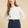 CLARA LS TEE in BRILLIANT WHITE<White Stuff Clearance
