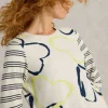 CLARA TEE CREW NECK in NATURAL PRINT<White Stuff Fashion