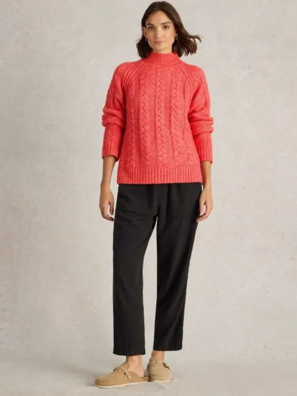CLEO JUMPER in MID CORAL<White Stuff New