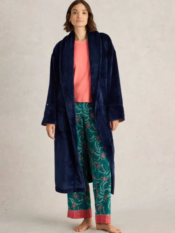 Clover Cosy Dressing Gown in DARK NAVY<White Stuff Discount