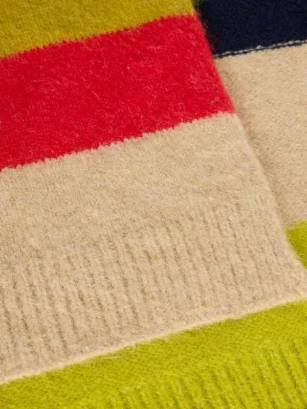 Colourblock Stripe Knit Scarf in NAVY MULTI<White Stuff Discount