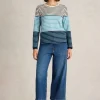 CREW NECK CLARA TEE in BLUE MULTI<White Stuff Outlet