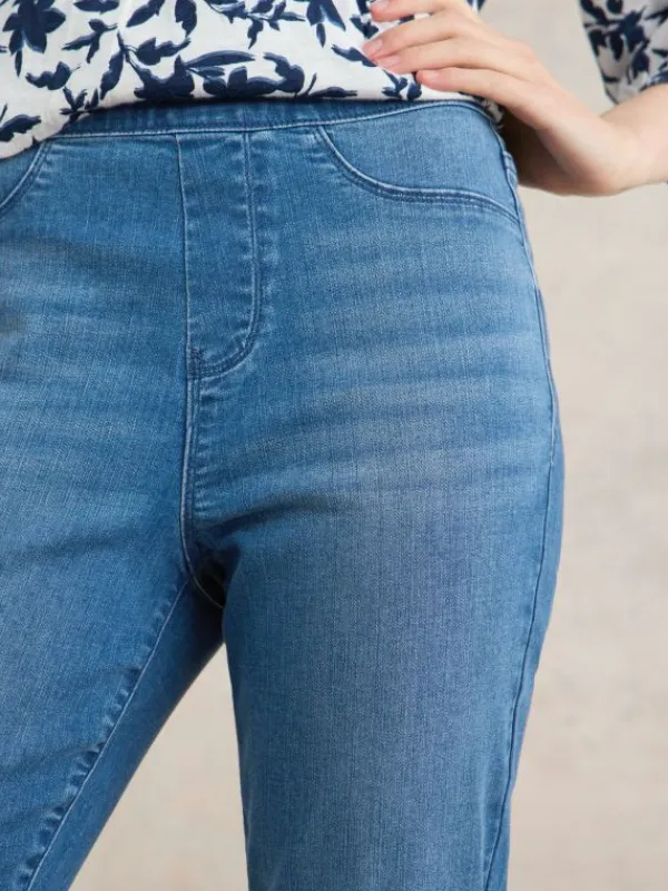 Cropped Janey Jegging in MID DENIM<White Stuff Clearance