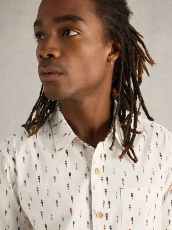 Cycling Printed Shirt in WHITE PRINT<White Stuff New