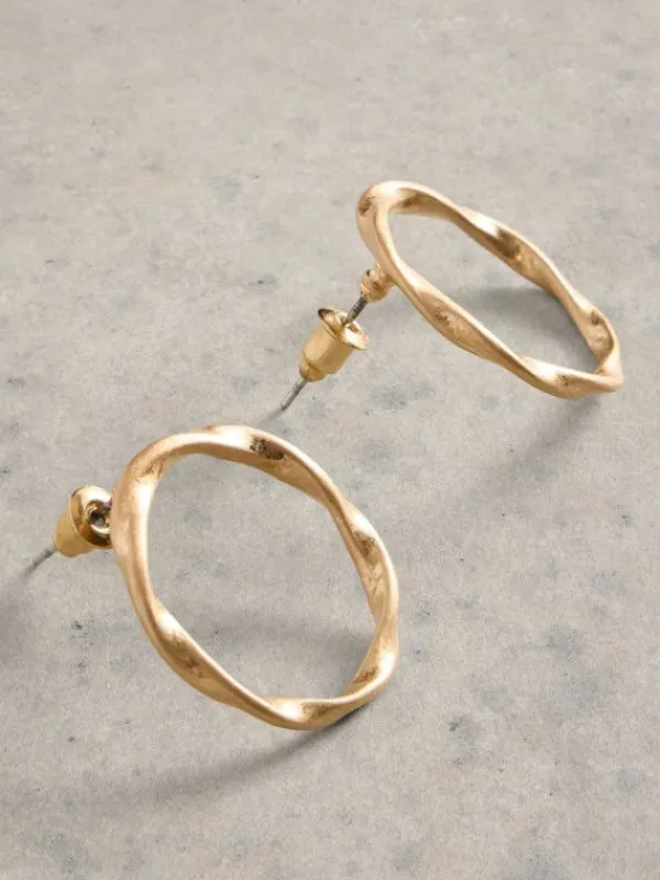 Cynthia Earring Round in GOLD TONE METALLIC<White Stuff Fashion