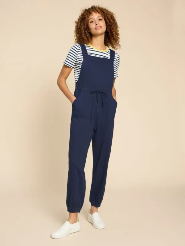 Daphne Jersey Dungaree in FRENCH NAVY<White Stuff Online