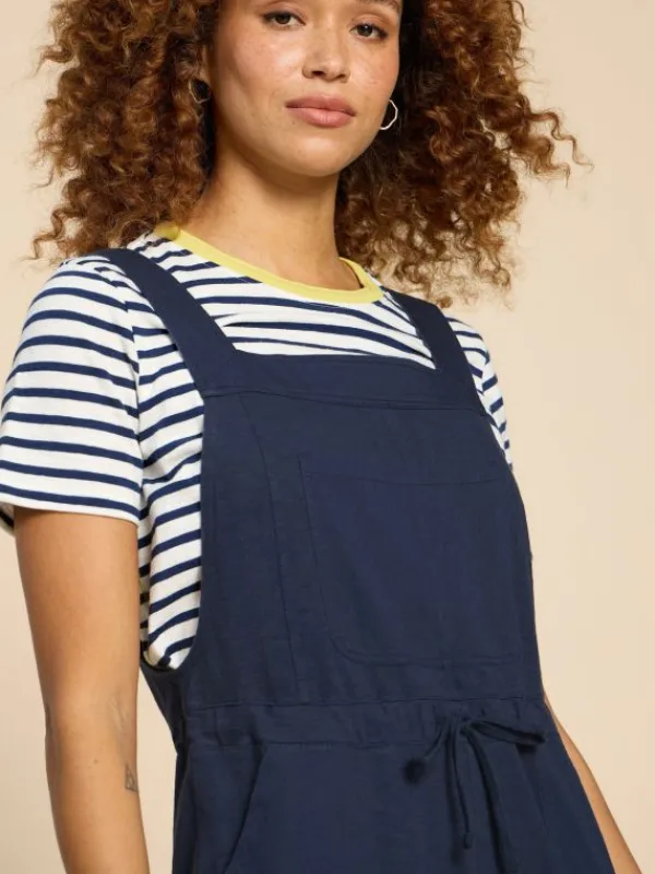 Daphne Jersey Dungaree in FRENCH NAVY<White Stuff Online