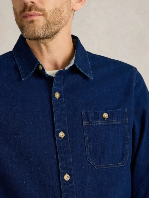 Denim Shirt in MID DENIM<White Stuff Sale