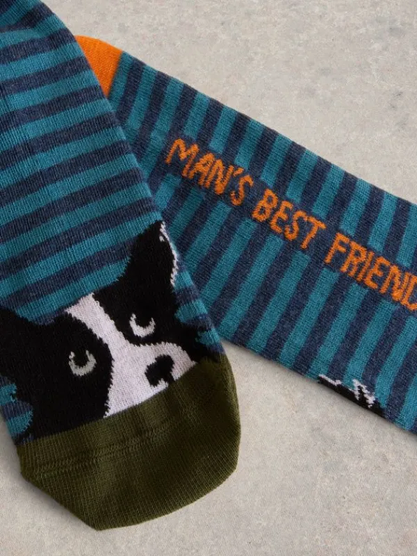 Dog Ankle Sock in BLUE MULTI<White Stuff Discount