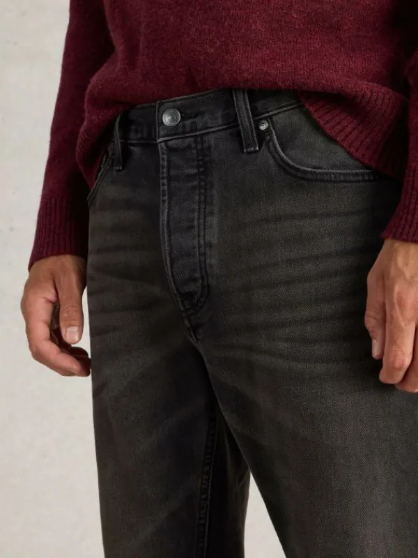 Eastwood Straight Jean Zip Fly in WASHED BLACK<White Stuff Discount