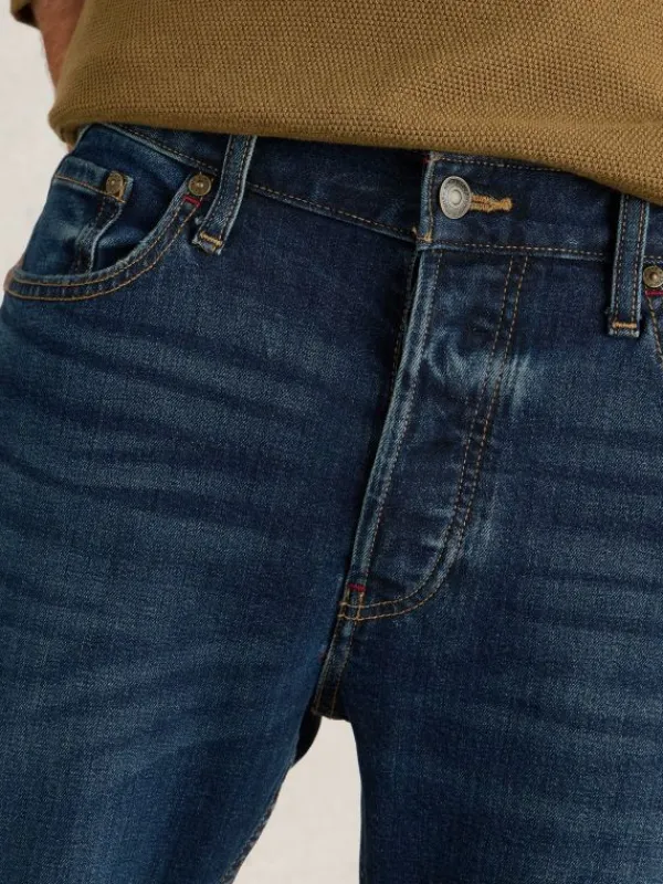 Eastwood Straight Jean Zip Fly in MID DENIM<White Stuff Discount