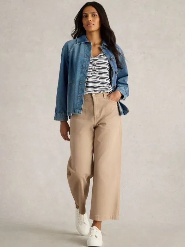 Eden Denim Collared Jacket in MID DENIM<White Stuff Online