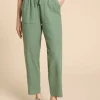 Elle Linen Blend Trouser in MID GREEN<White Stuff Best